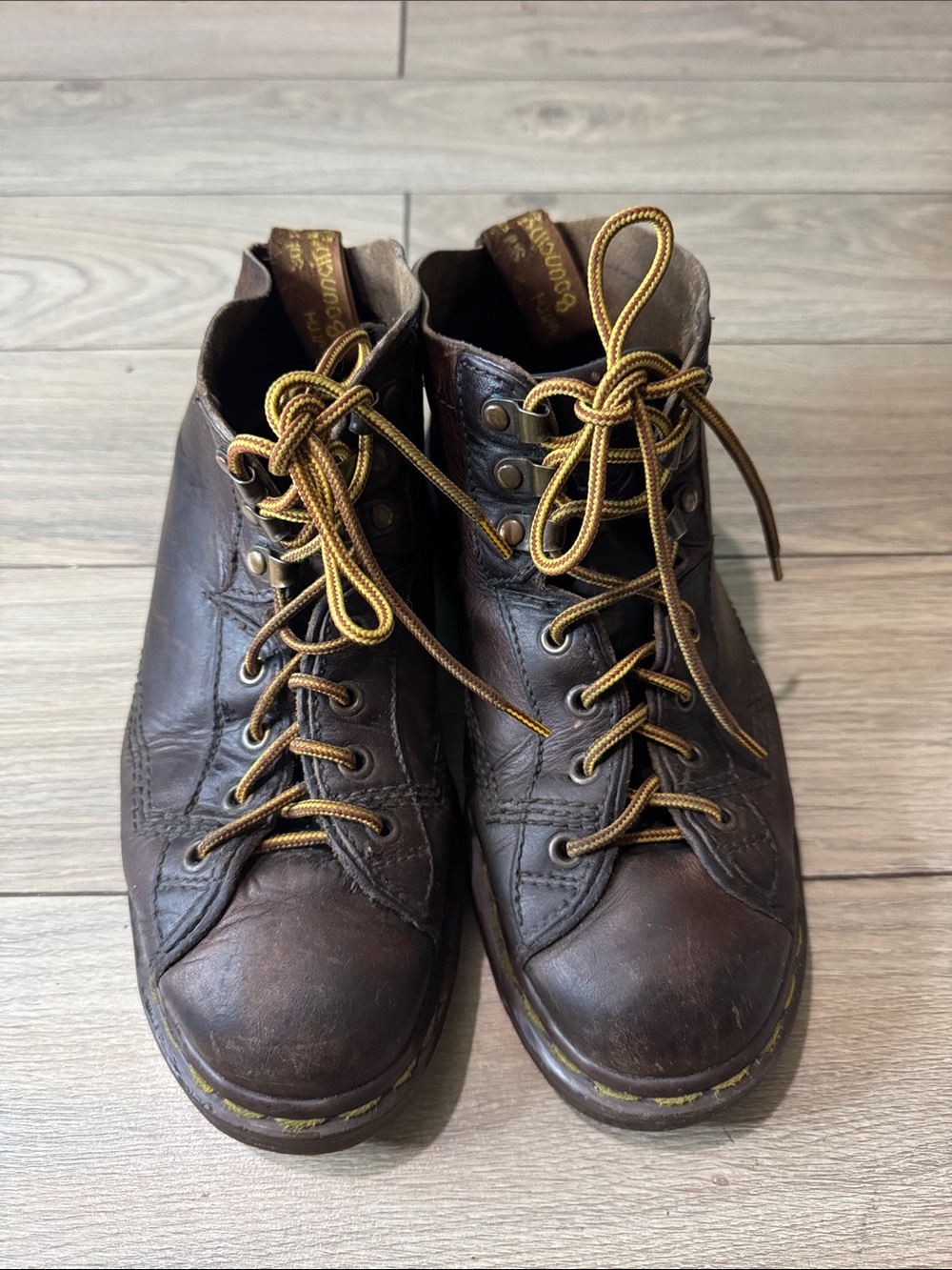 Dr.Martens Vintage made in England Brown Leather Lace-Up Boots
